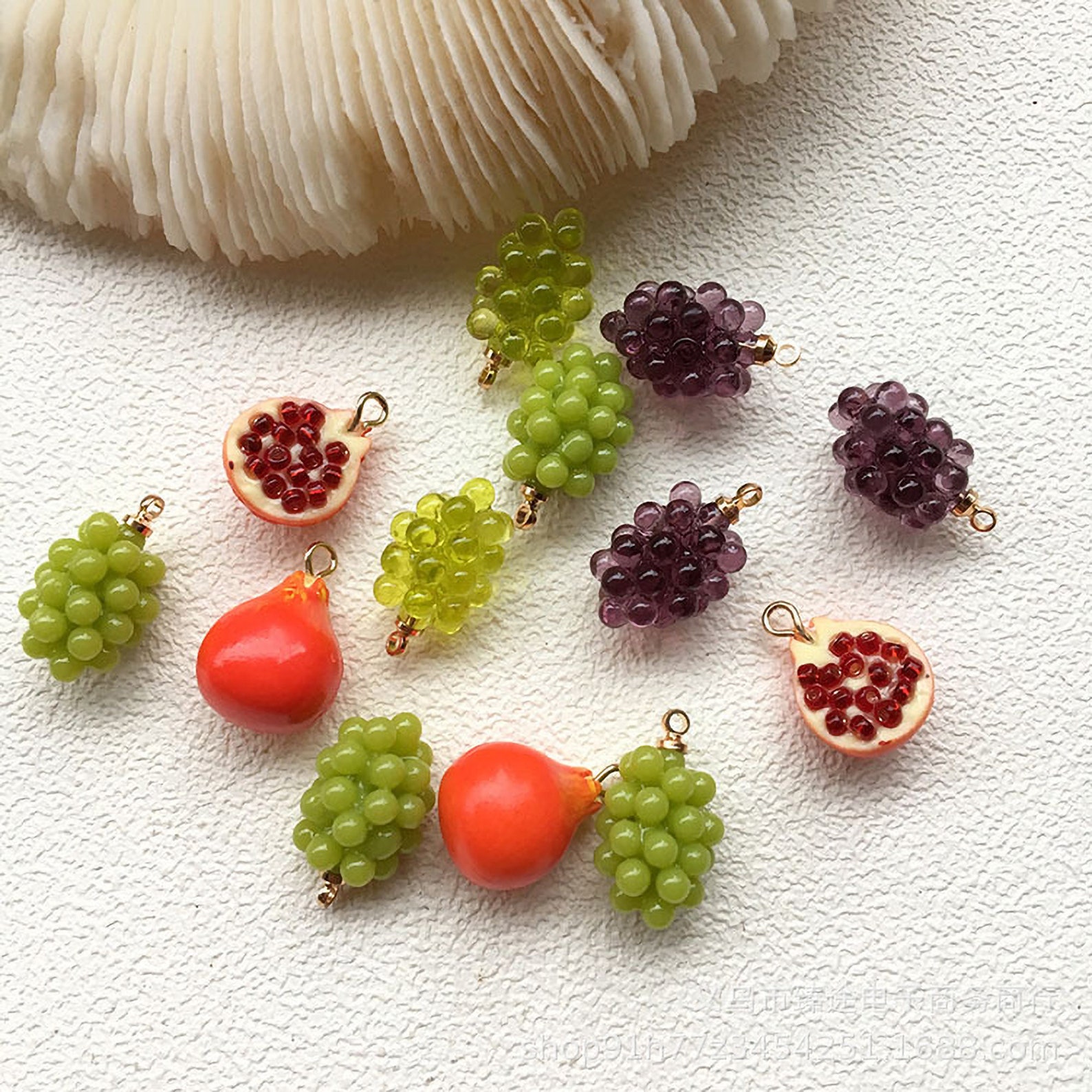 10pcs Fruit Resin Earrings Charm Pomegranate Jewelry | Etsy