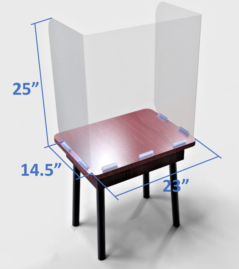 Sneeze Guard Desk Shield for School Classroom Desks Plastic Etsy