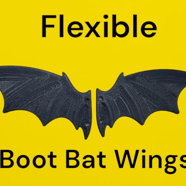 Unleash Your Creativity with TPU 3D Printed Boot Bat Wings - Elevate Your Cosplay Ensemble with Shoelace Wings