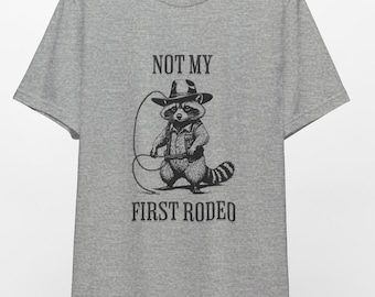Cowboy Raccoon Graphic Tee, Funny Western Shirt