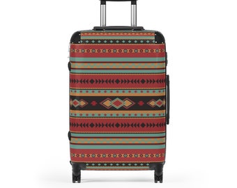 Cabin Suitcase Luggage for Travel Hard Shell Suitcase for Overhead Plane Travel Bag Southwestern Boho