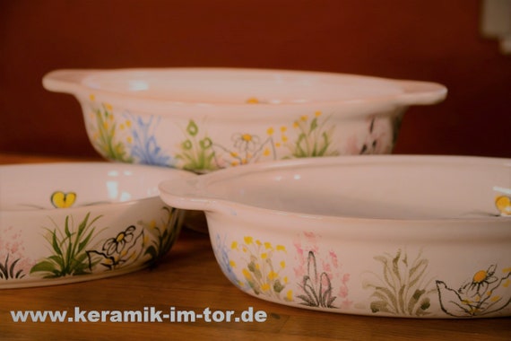 Cazuela, ovalada, fuente para horno, cocina, regalo, hecha a mano