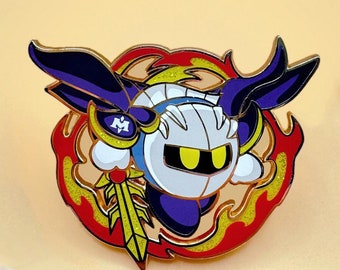 Knight Hard Enamel Pin - Gold Plating, Yellow Glitter