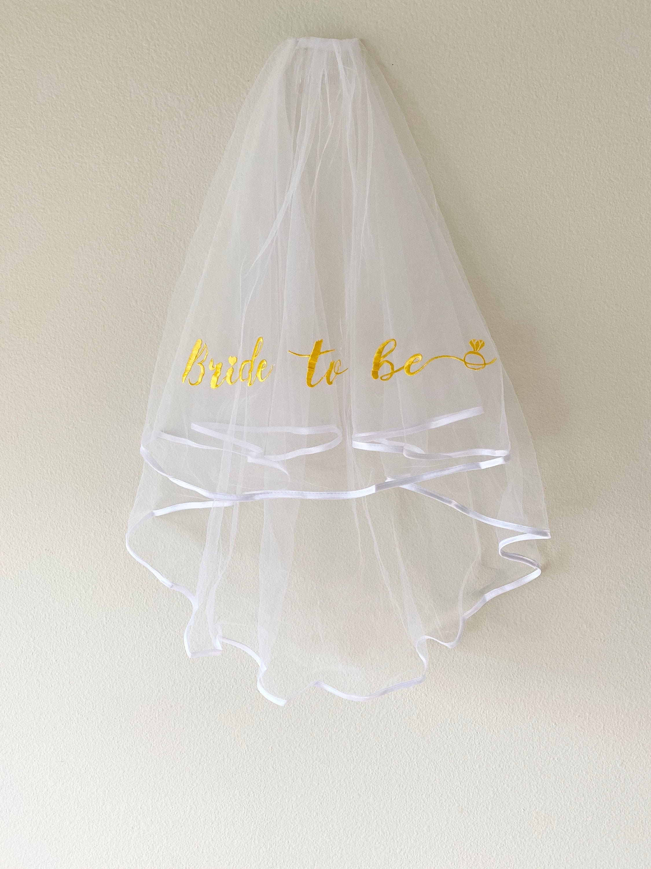 Bride to Be Veil Bachelorette Veil Bridal Shower Etsy