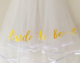 Bride to Be Veil, Bachelorette veil, Bridal Shower, Bachelorette party, Bride, Bridal, Bridal Party, Veil, wedding, wedding gift,bride