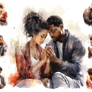 Black Couple Praying - Etsy