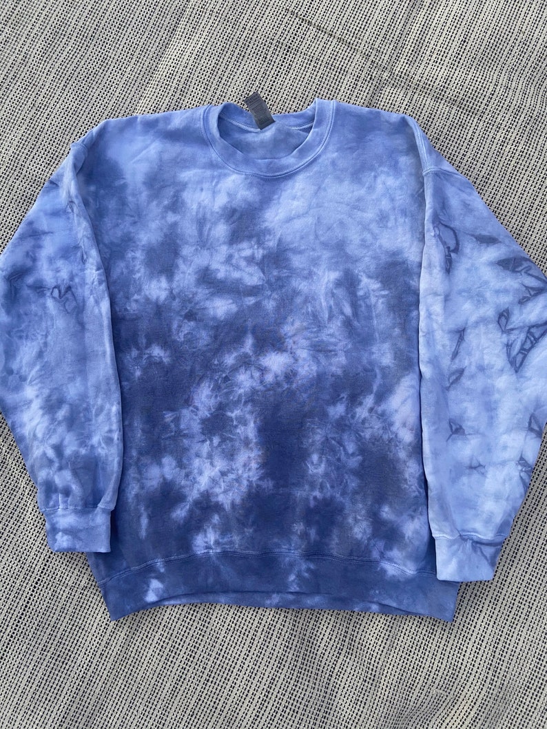 TIE DYE unisex sweatshirt navy fade crewneck / hoodie / zip | Etsy