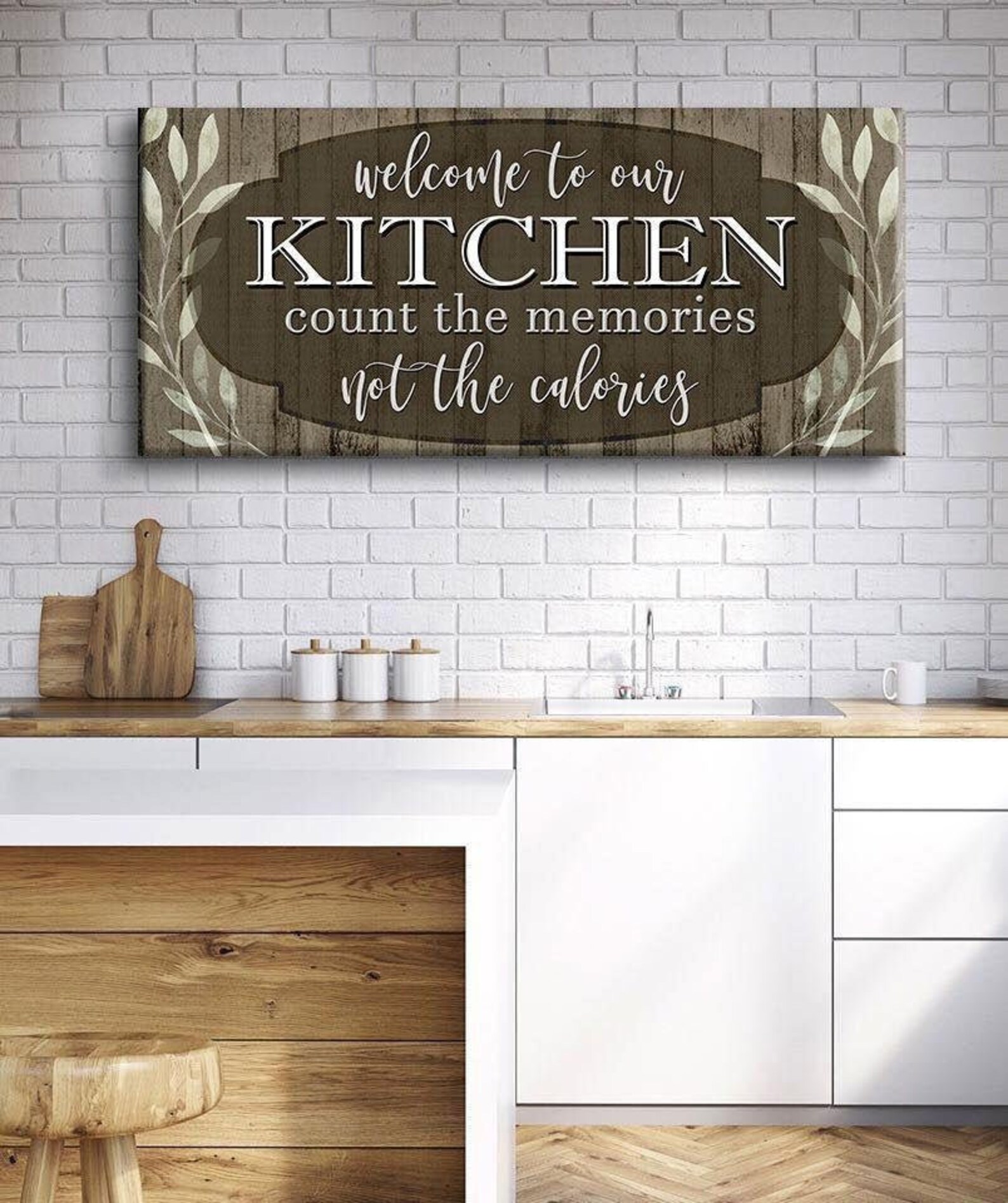 To Our Kitchen Canvas Framed Poster Wall Art Birthday Etsy