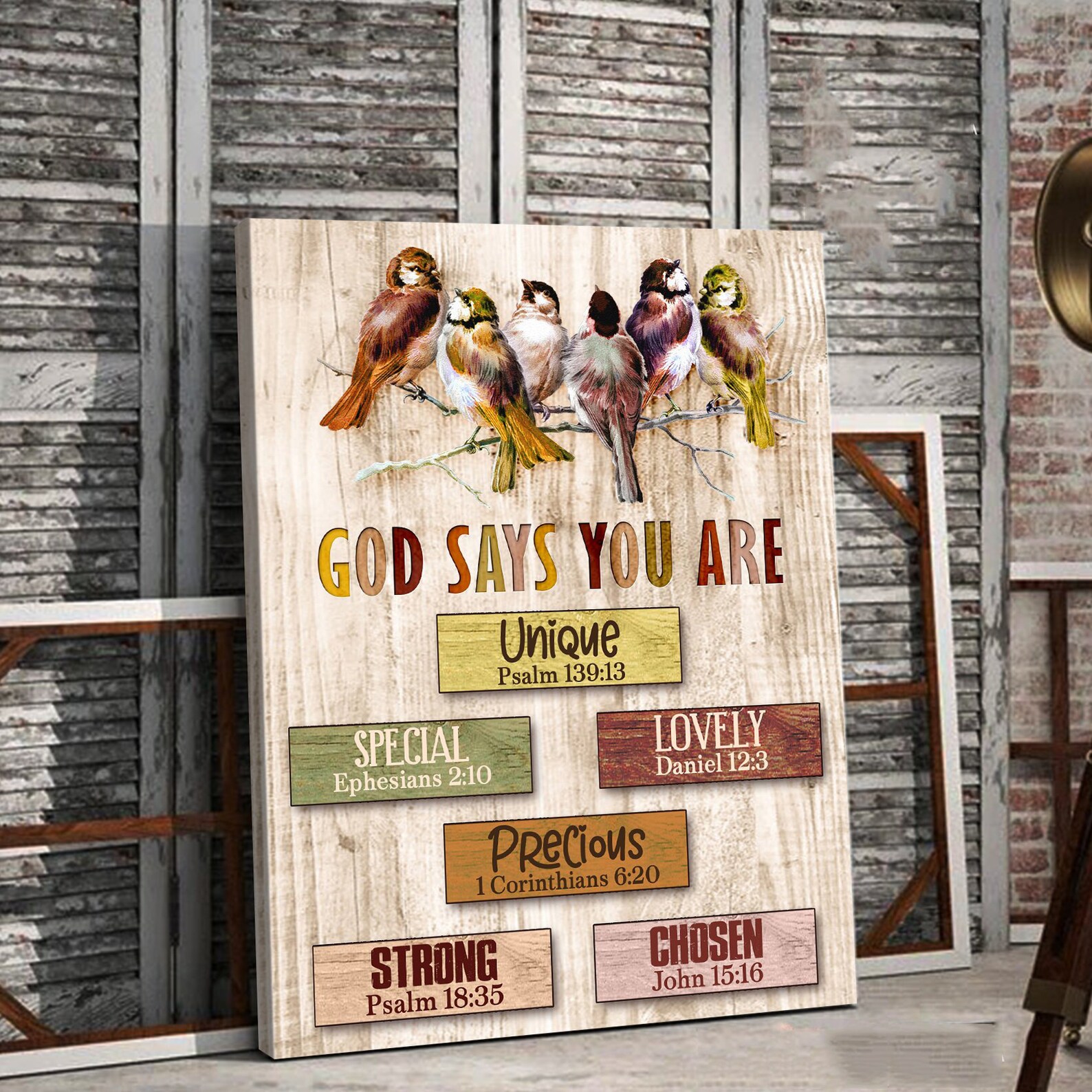 God Says You Are... Canvas Framed Poster Wall Art Wall Etsy