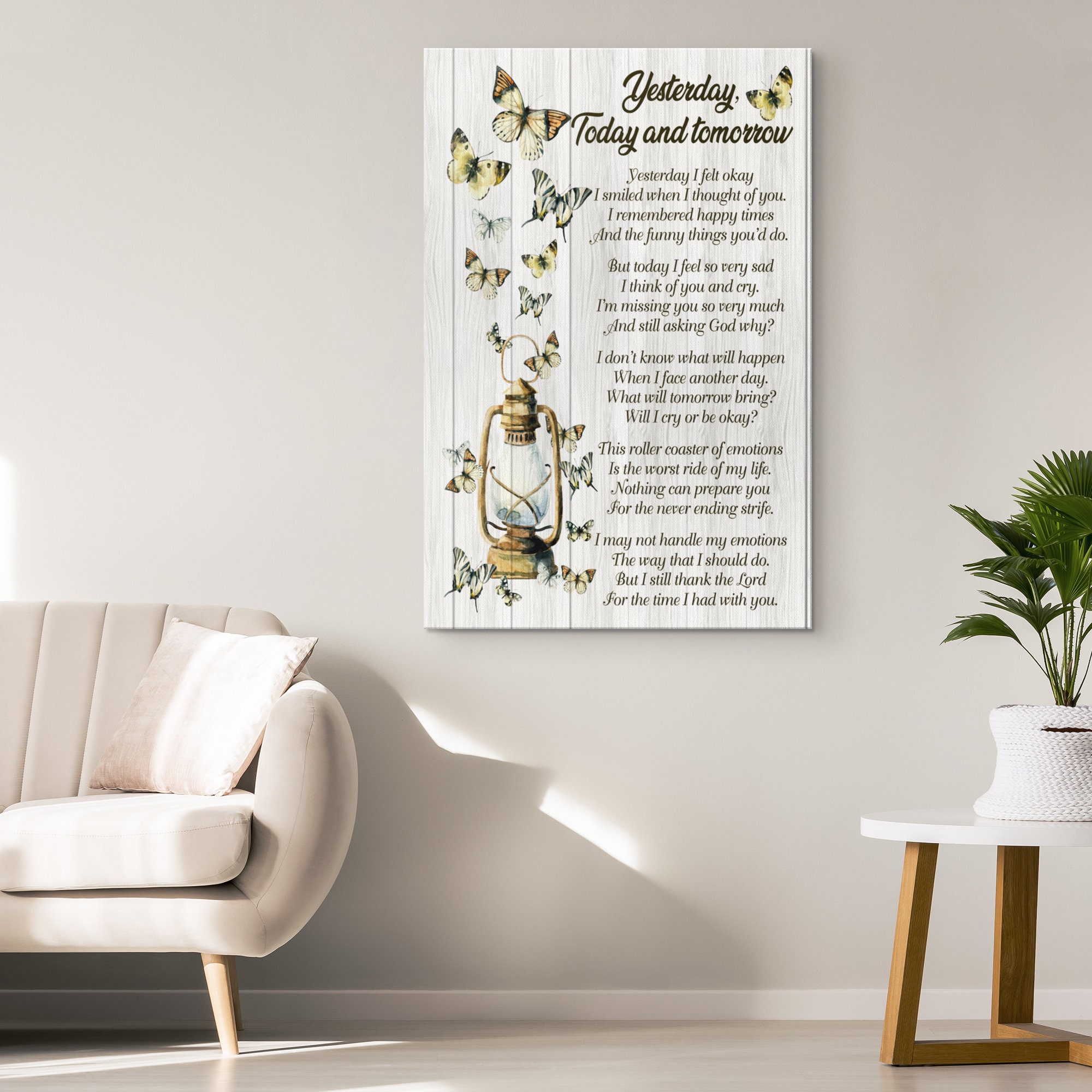 Yesterday Today And Tomorrow Poem Sympathy Canvas Framed Etsy Yesterday Today And Tomorrow Poem Sympathy Canvas Framed Etsy