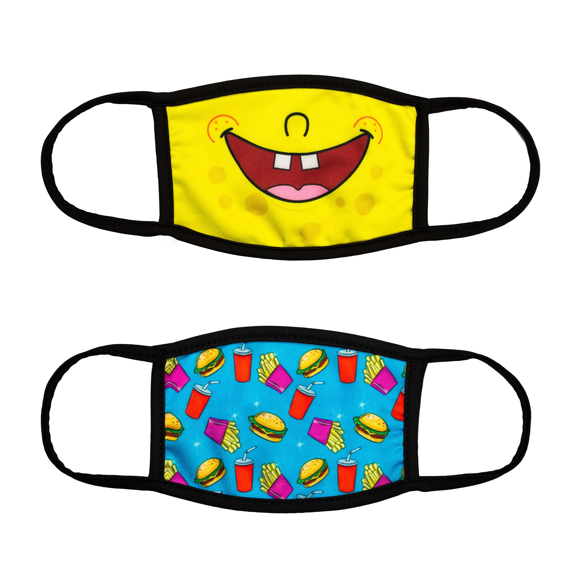 Spongebob Face Mask Kids Spongebob Mask Kids Reversible Etsy
