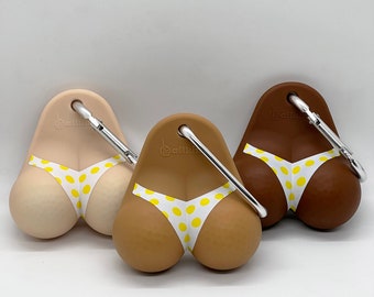 Ballkinis Bottom Yellow Polka Dot Bikini Golf Ball Holder Your choice of 1 | Patent Pending