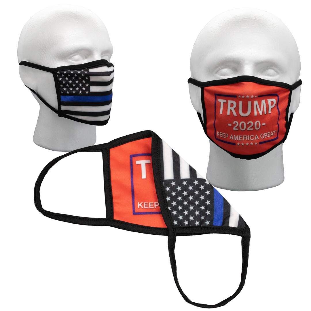 Strumpa Mask BLOWOUT Red Trump Mask, Thin Blue Line Mask, Police Mask,2 Layer ...