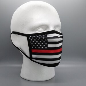 Red Line Mask Blue Trump Mask Thin Red Line Mask 2 Layer Reversible | Etsy