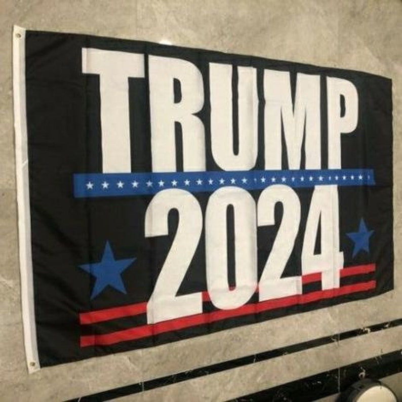 Trump 2024 Flag 3ftx5ft with GrommetsBlack Etsy