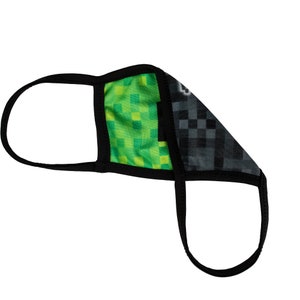 thumbnail image 2 of Kids Minecraft Fabric Face Mask – Reusable, Handmade, Cotton, Gray, One Size, USA 2 of 5
