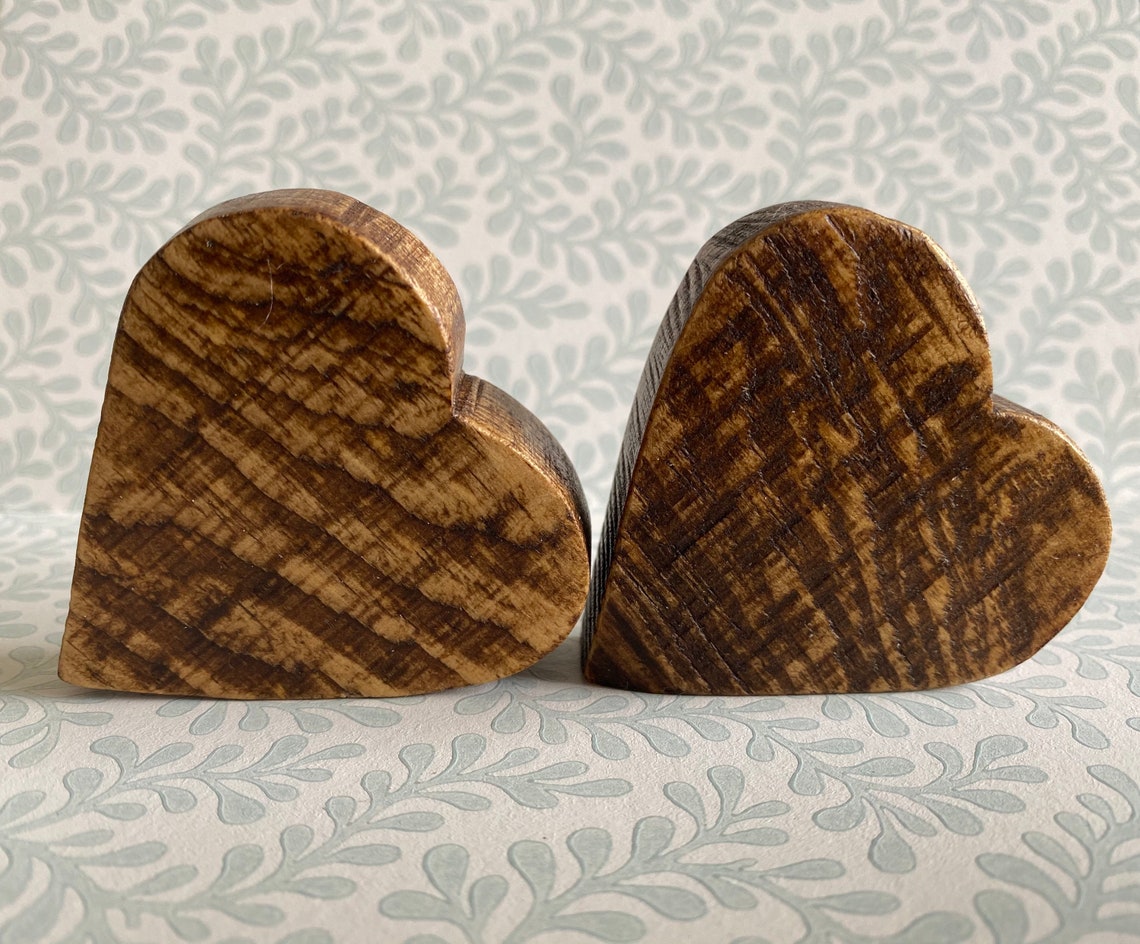 Small wooden hearts 6cm x 6cm rustic wooden hearts wooden Etsy