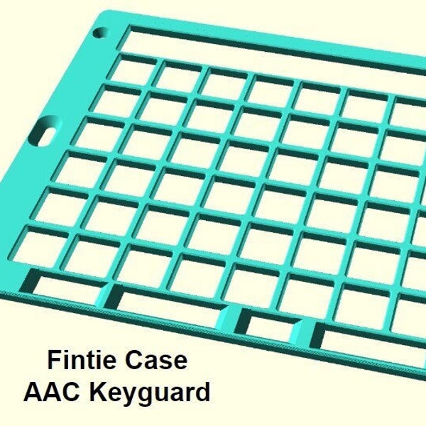 AAC app Keyguard for Fintie Case, 3D Printed (keyguard only). Proloquo2go, TouchChat WP, TDSnap, Grid iPad, SFY, lamp wfl, coughdrop