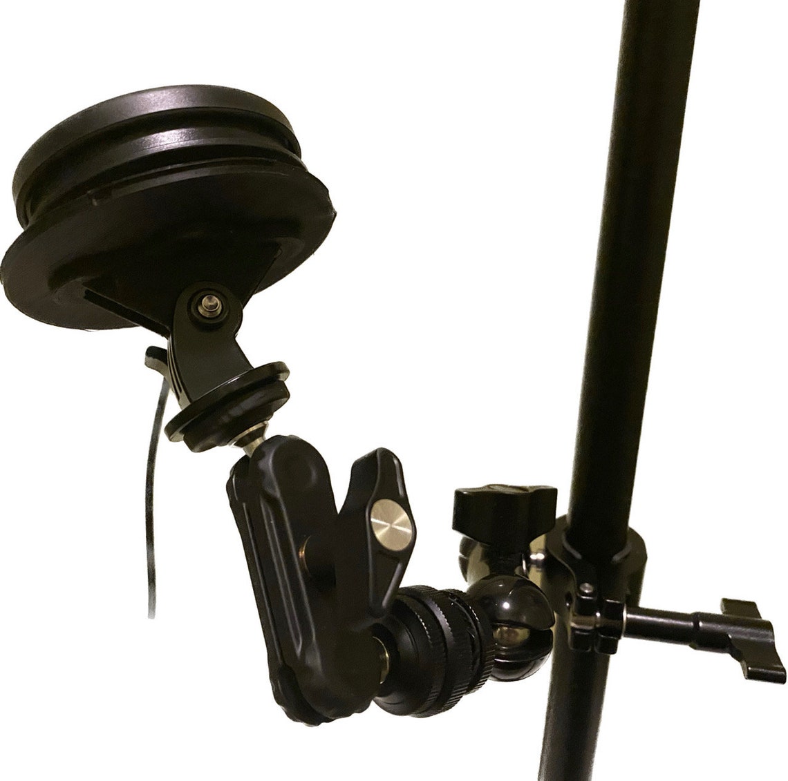 Switch Mount Clamp 4 Wheelchair Tubing, Extra Arm, 3D Printed Plate