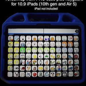 iPad 10.9 (10/11:e generationen) AAC-tangentskydd och fodral (PRC VersaWrap)-paket. (Lamp Words for Life, Proloquo2Go, TouchChat, TDSnap, SFY, etc.)