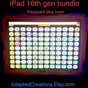 iPad 10.9 (10/11:e generationen) AAC-tangentskydd och fodral för Seymac-fodral (Lamp Words for Life, Proloquo2Go, TouchChat, TDSnap, SFY, etc.)