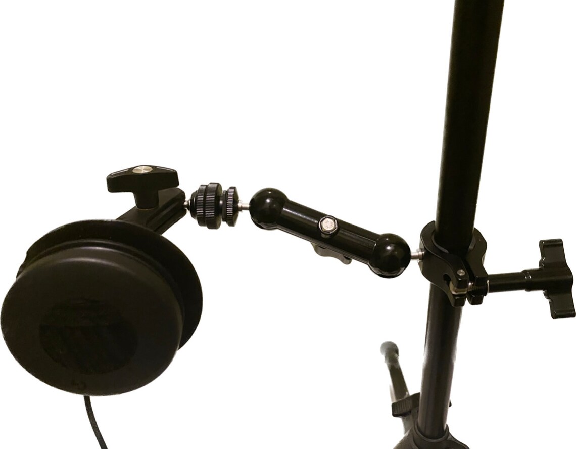 Switch Mount Clamp 4 Wheelchair Tubing, Extra Arm, 3D Printed Plate