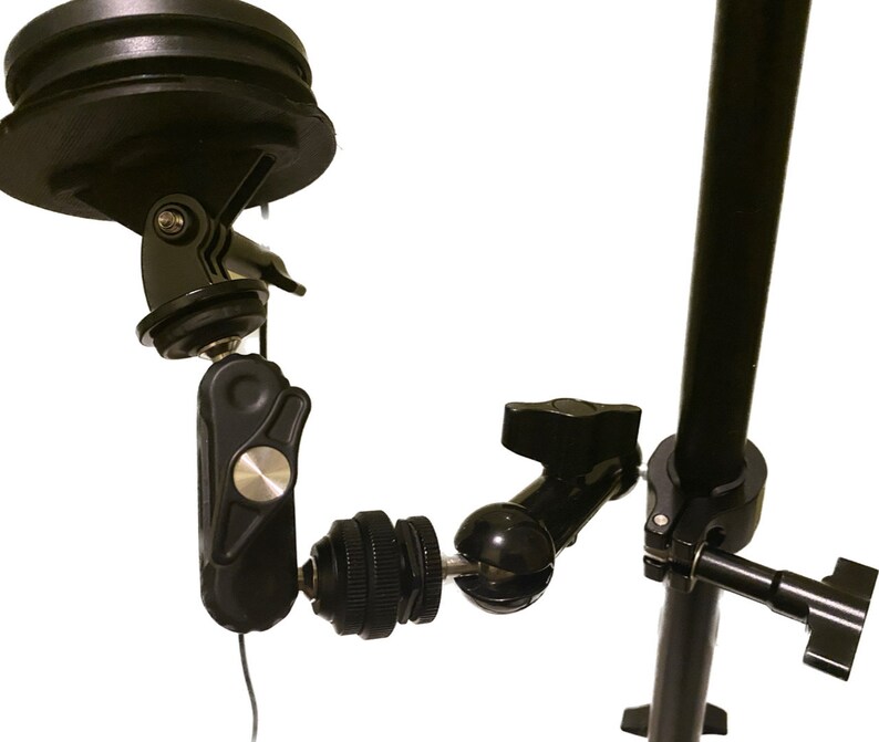 Switch Mount Clamp 4 Wheelchair Tubing, Extra Arm, 3D Printed Plate