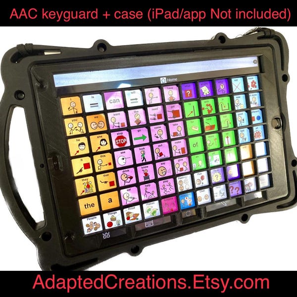 iPad 10.2 (7/8/9th Generation) AAC Keyguard Bundle for Rug-Ed Case (Lamp Words for Life, Proloquo2Go, TouchChat, TDSnap, SFY, etc.) No iPad