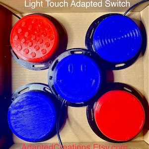 Light-Touch Adaptive Button Switch for Switch Access! Multiple Textures and Colors Available!
