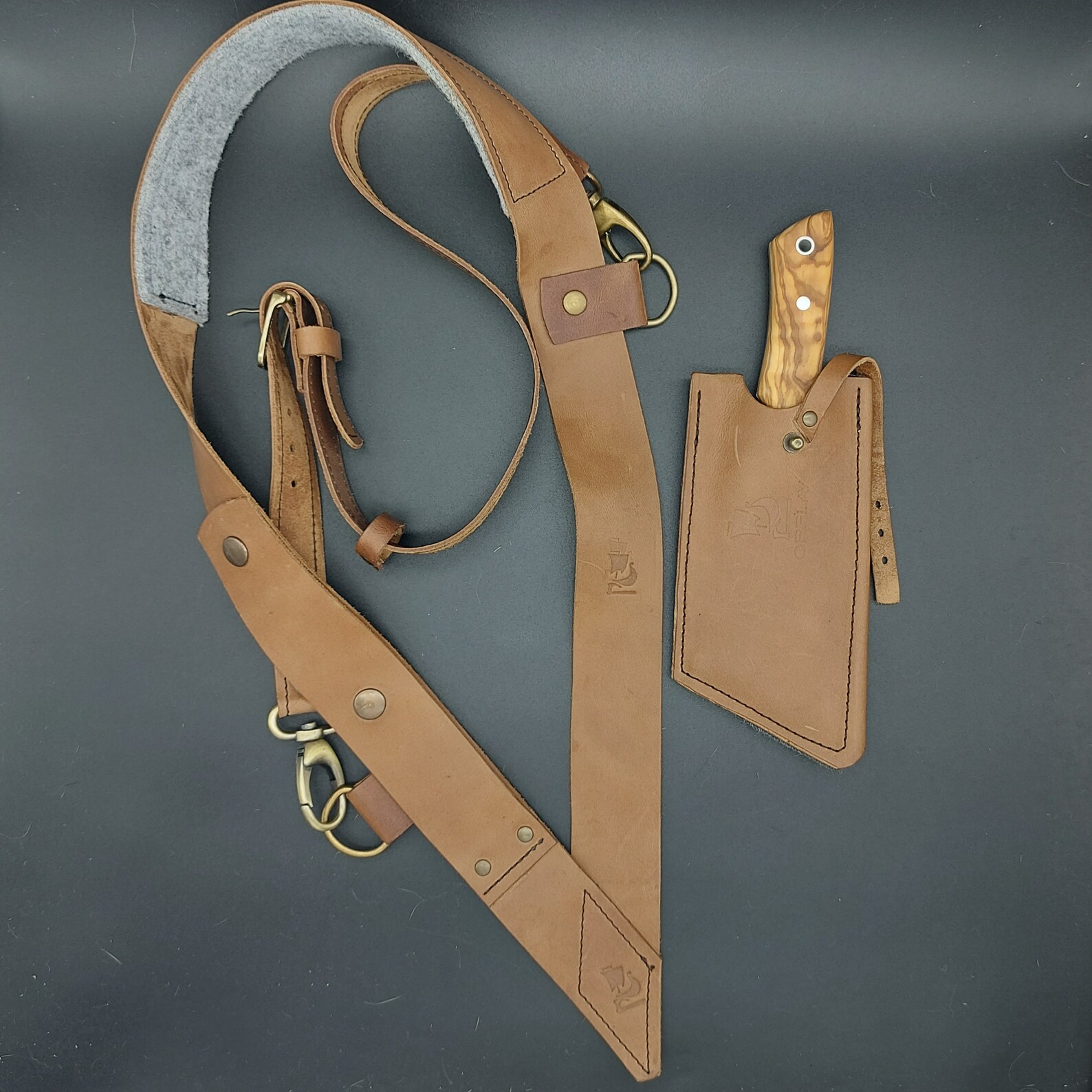 Universal Knife Sheath With Shoulder Straps Handcrafted in Etsy