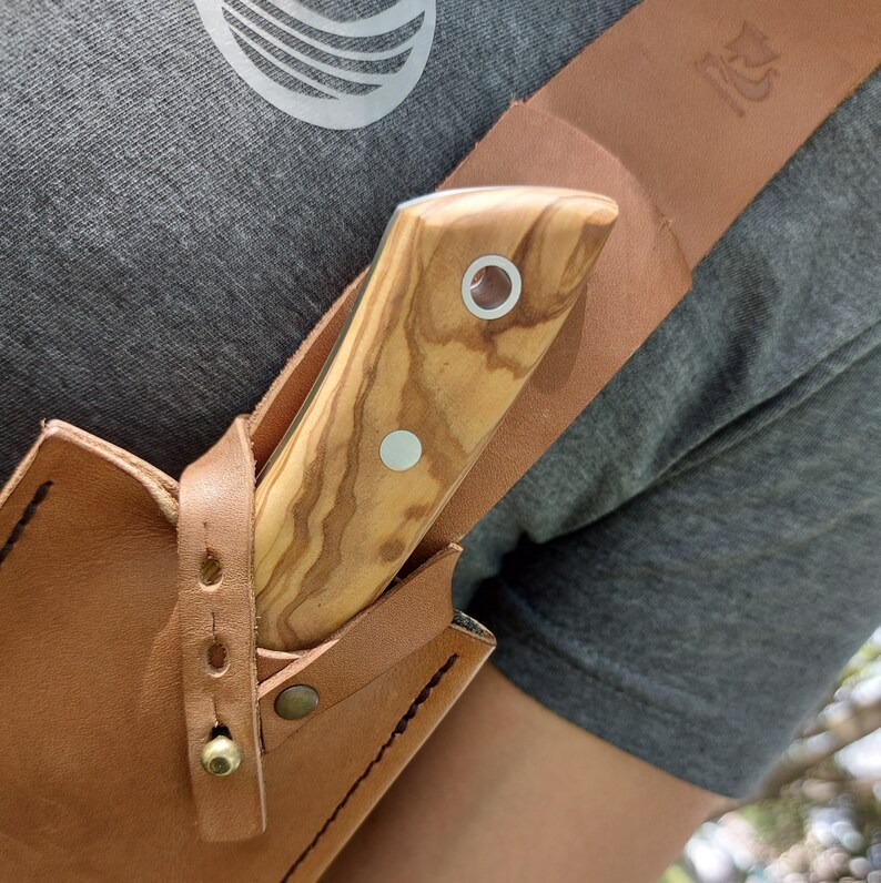 Universal knife sheath with shoulder straps handcrafted in Etsy