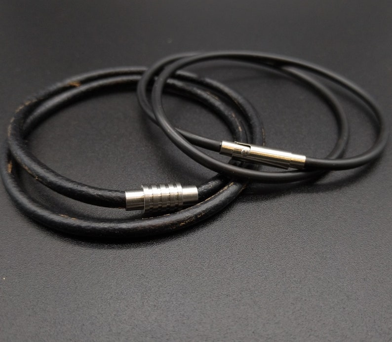 Viking necklaces made of stainless steel with leather cord Necklace Svalin Extended iconography in Celtic and Viking tribes