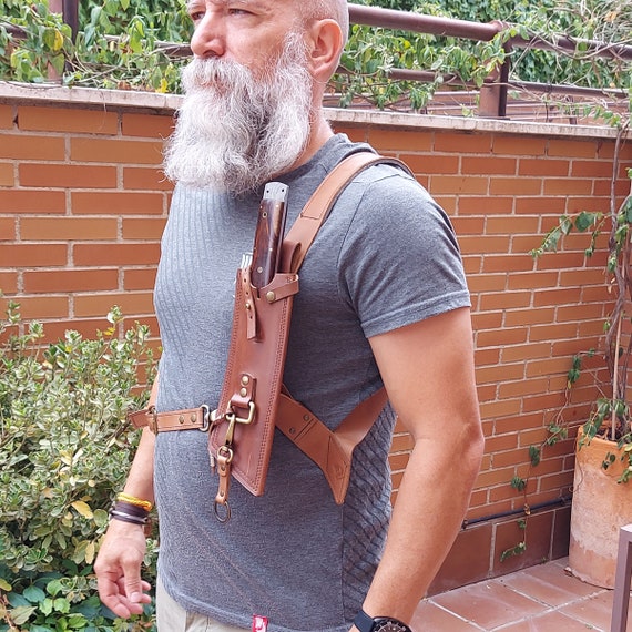 Universal Knife Sheath With Shoulder Straps Handcrafted in Etsy