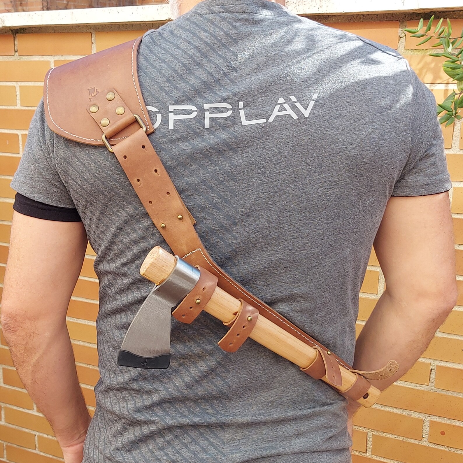 Opplav Warrior Crossed Belts With Knife Sheath on the Front Etsy