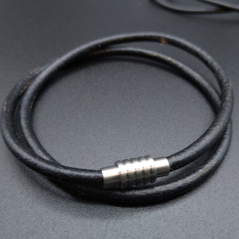 Viking necklaces made of stainless steel with leather cord Necklace Svalin Extended iconography in Celtic and Viking tribes
