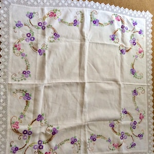 Lovely vintage hand embroidered tablecloth
