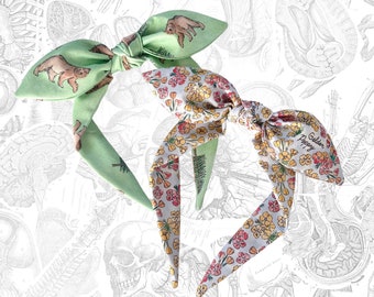 California top knot headband | golden poppy grizzly bear bowband, Bohemian, Cottagecore