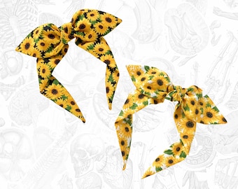 Sunflower Top Knot Headband, Fall headband,  gift for her