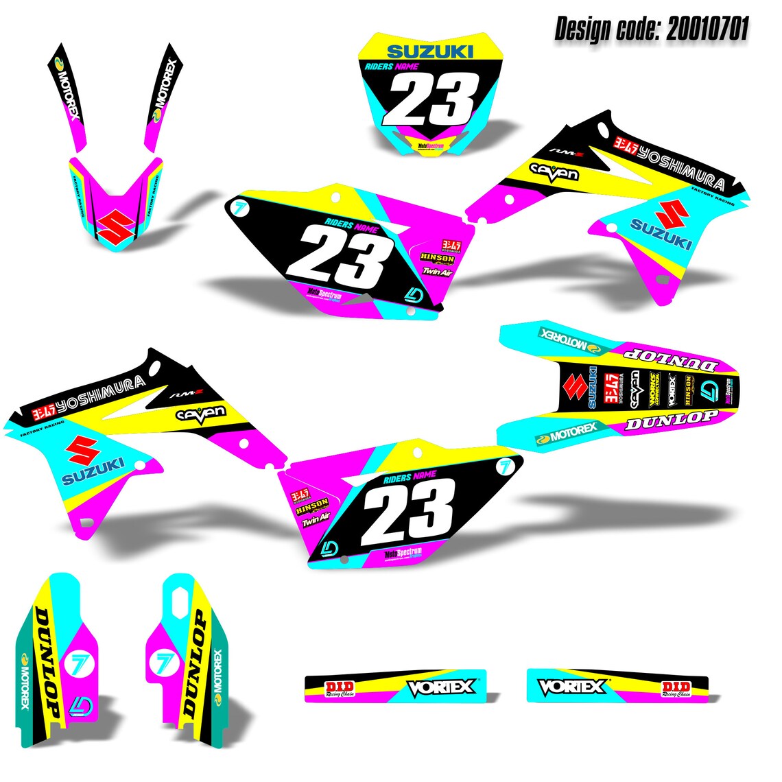 Motorcycle Graphics Kit Dirt Bike Stickers for Suzuki RMZ 250 Etsy