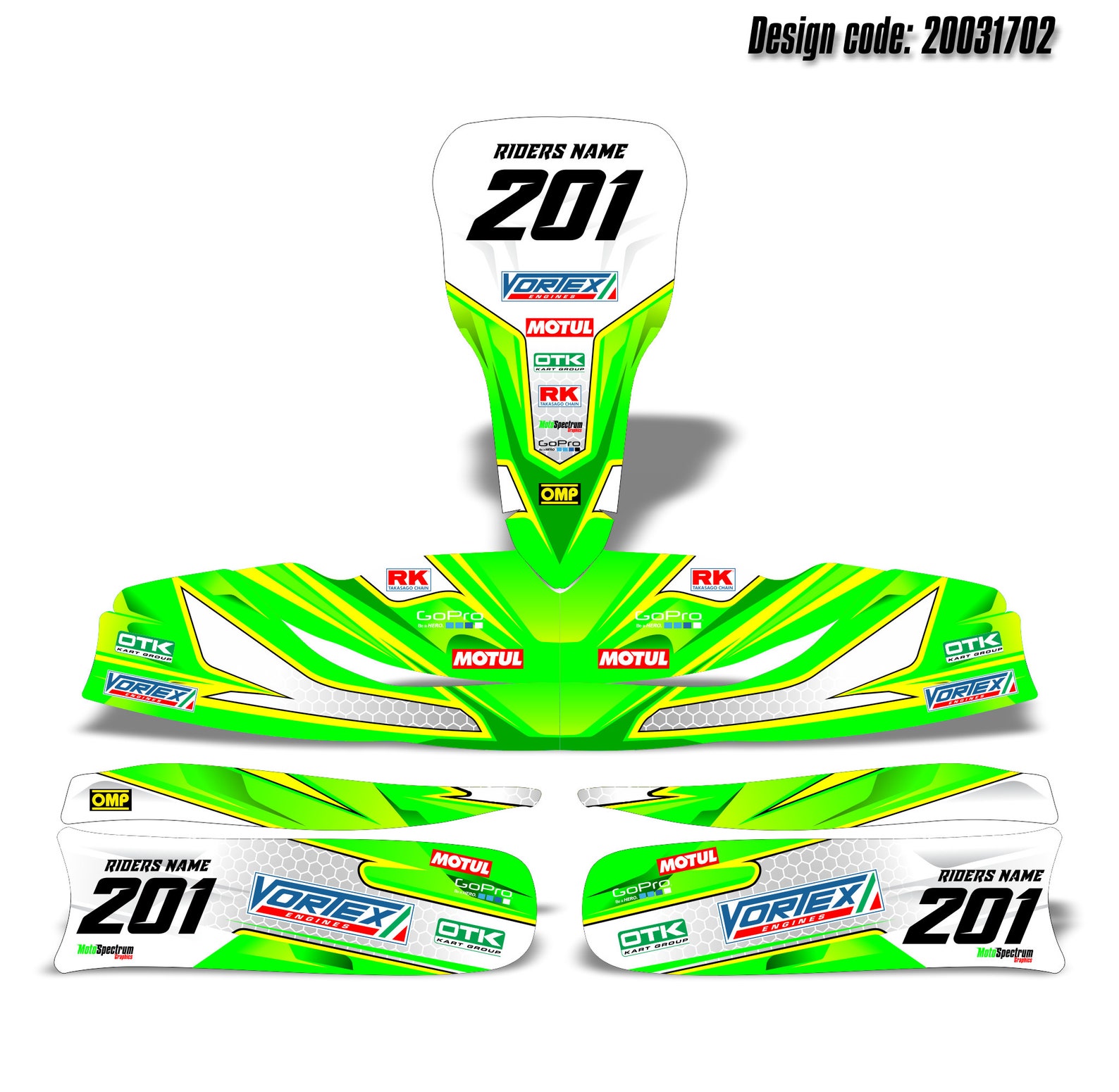 FULL Graphics Kit for Kart TonyKart OTK M6 Customized Sticker Etsy