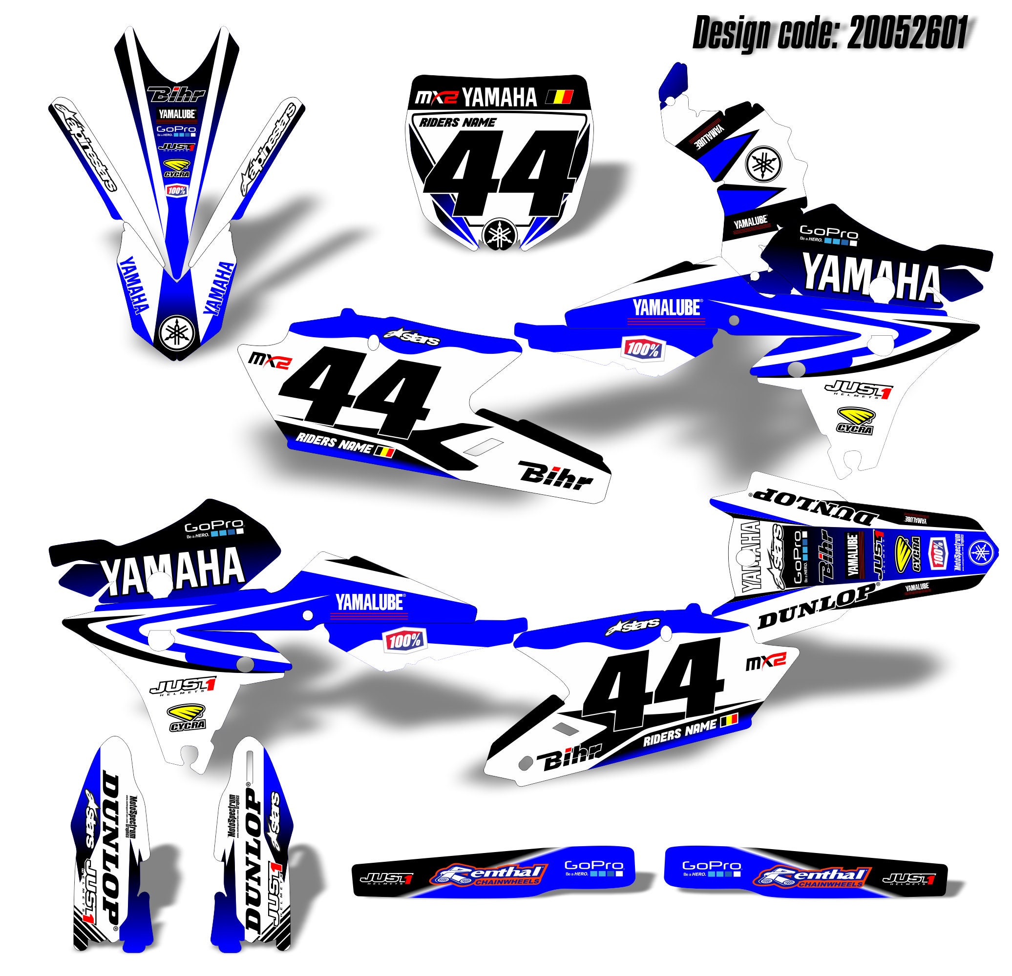 FULL Graphics Set for Yamaha Yzf 250 2014 2018 Yzf 450 2014 Etsy