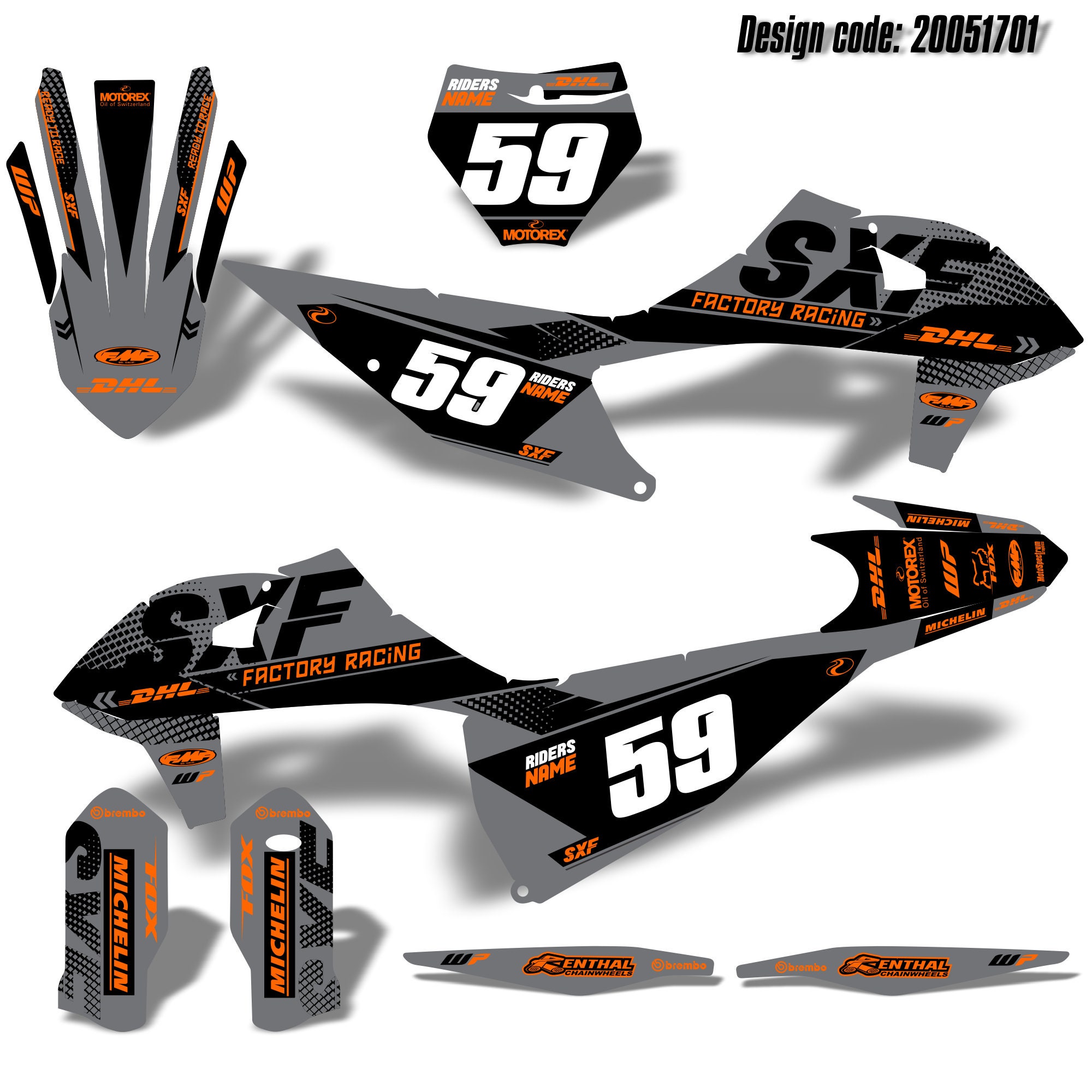 Pegatina personalizada Motocross Graphic Motorcycle Etsy