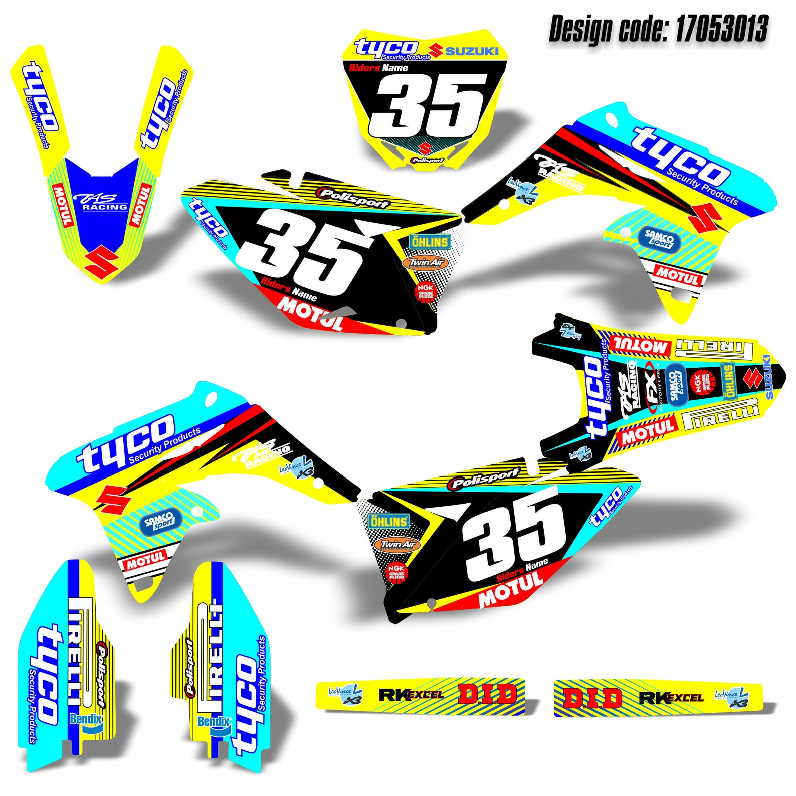 Motorcycle Graphics Kit Dirt Bike Stickers for Suzuki RMZ 250 Etsy