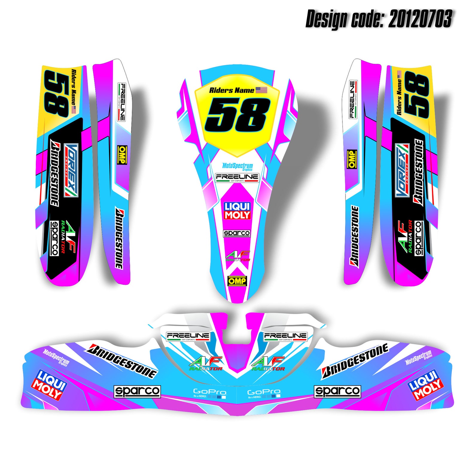 Graphics Kit for KG 506 kart Custom Decal Stickers Kit for kg Etsy