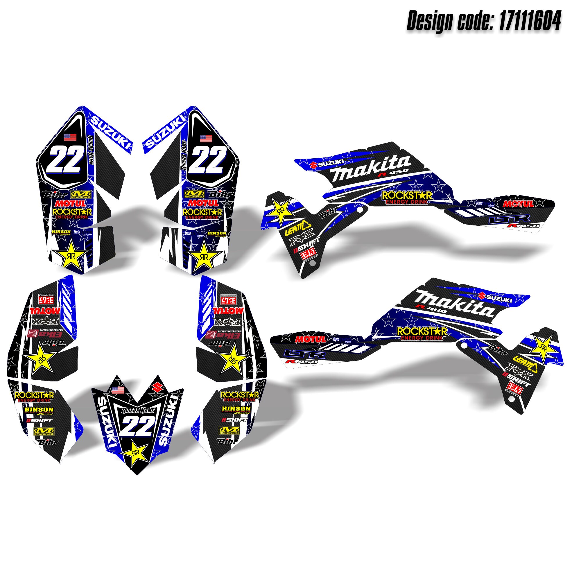 FULL Graphics Set for Suzuki Ltr 450 ATV Customized Sticker Etsy