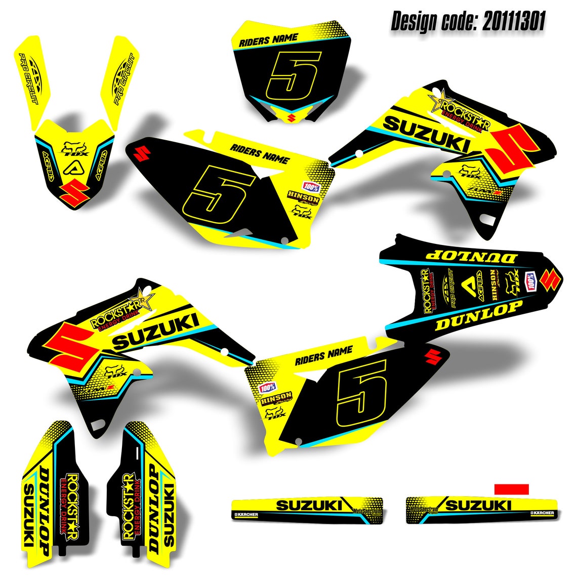 Graphics Custom Decal Kit for Suzuki Rmz 250 2010 2011 2012 Etsy