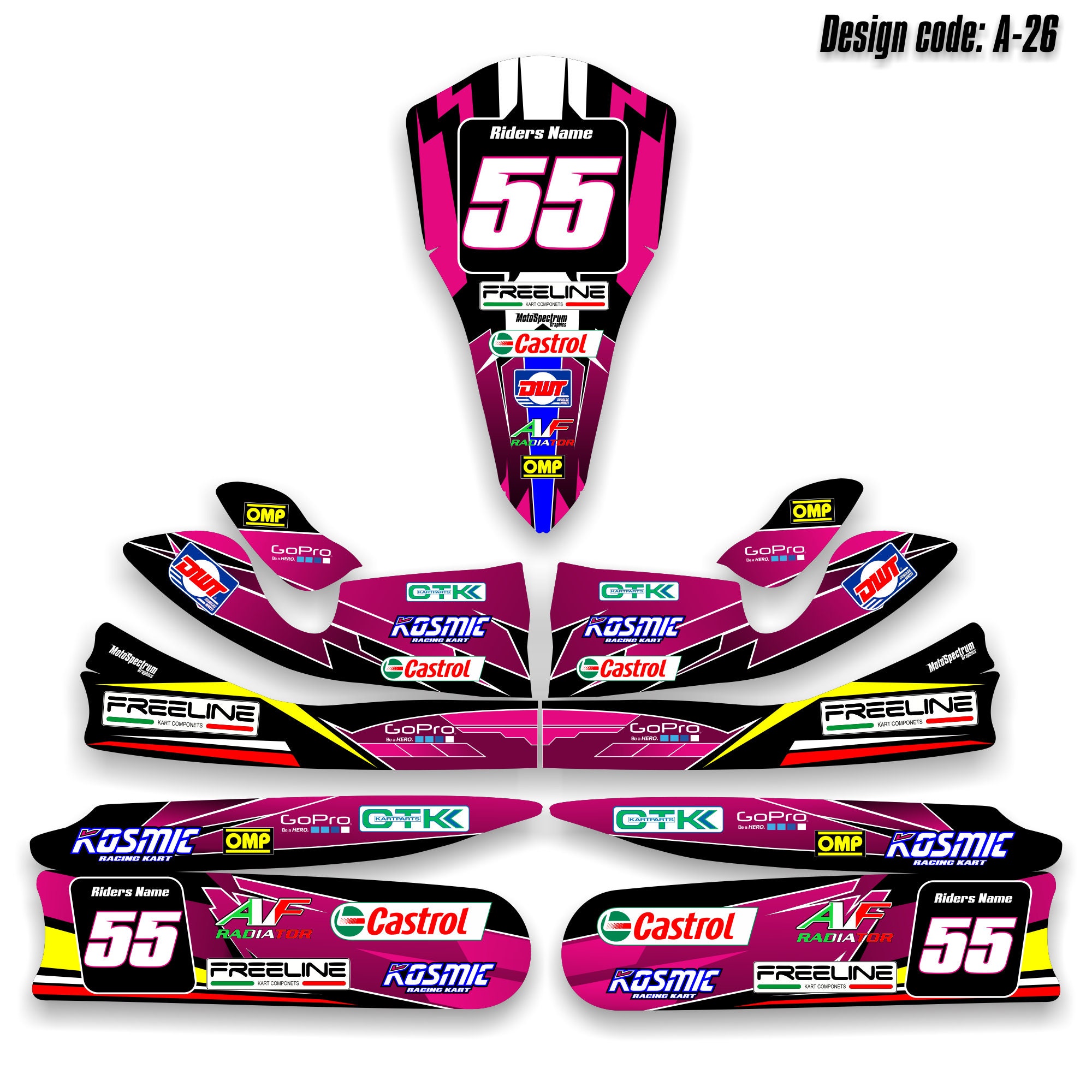 FULL Graphics Kit for Kart Tonykart OTK M4 Customized Sticker Etsy