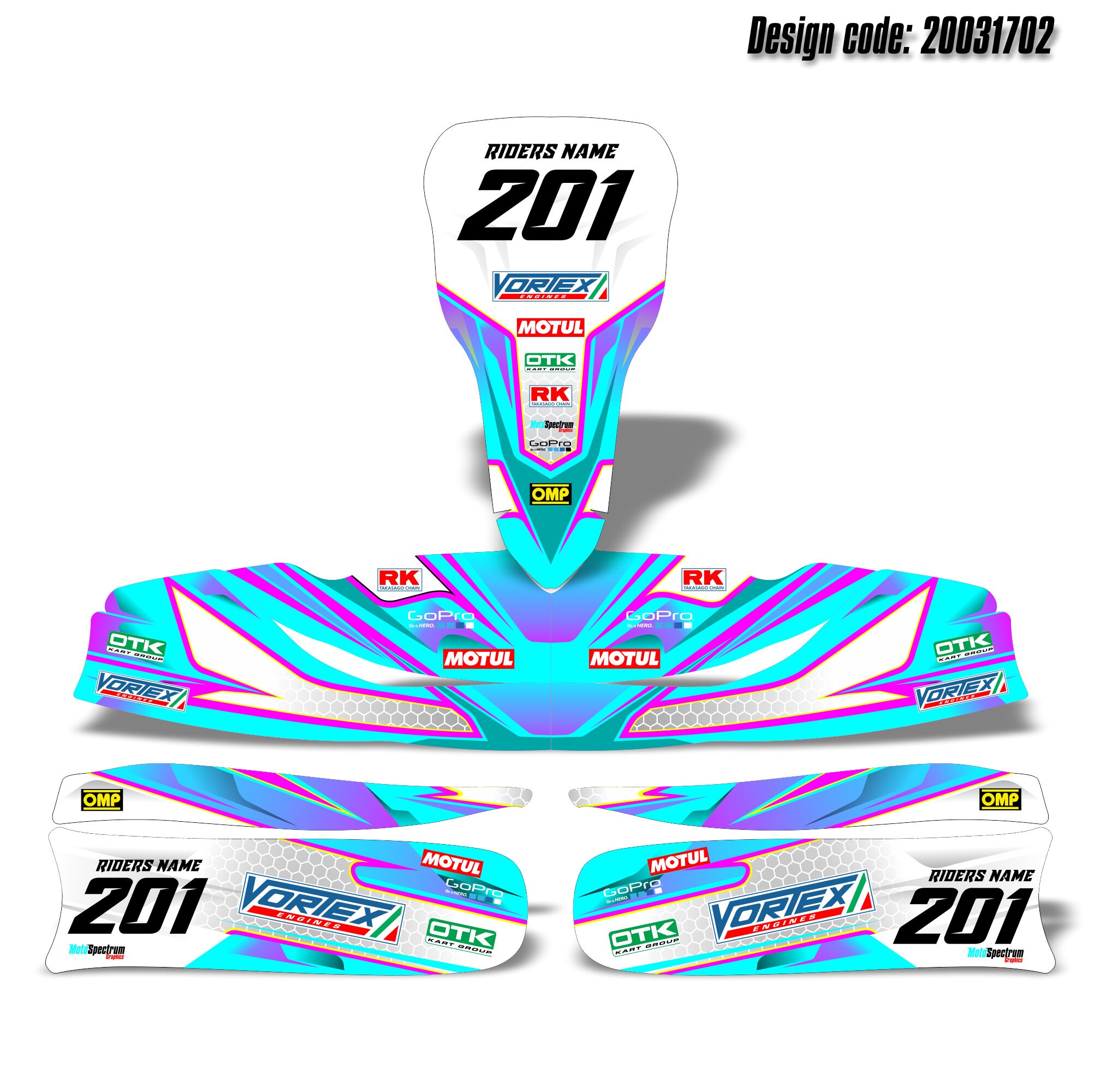 Tonykart EVK Style Tillett Chaîne Garde Autocollant Kit-Karting-jakedesigns Tonykart EVK Style Tillett Chaîne Garde Autocollant Kit-Karting-jakedesigns