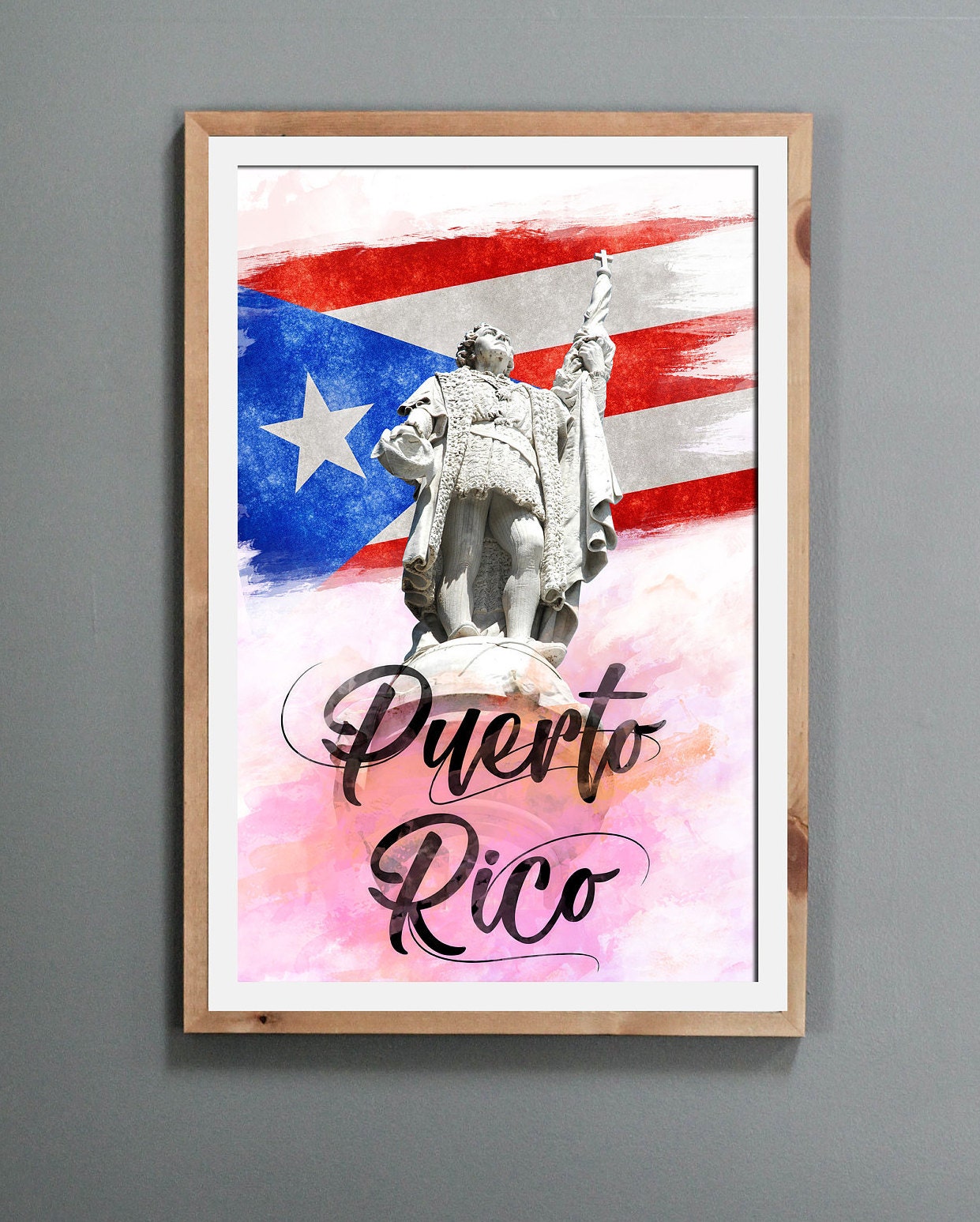Buy Puerto Rico Wall Art Puerto Rico Art Estatua De Cristóbal Online in