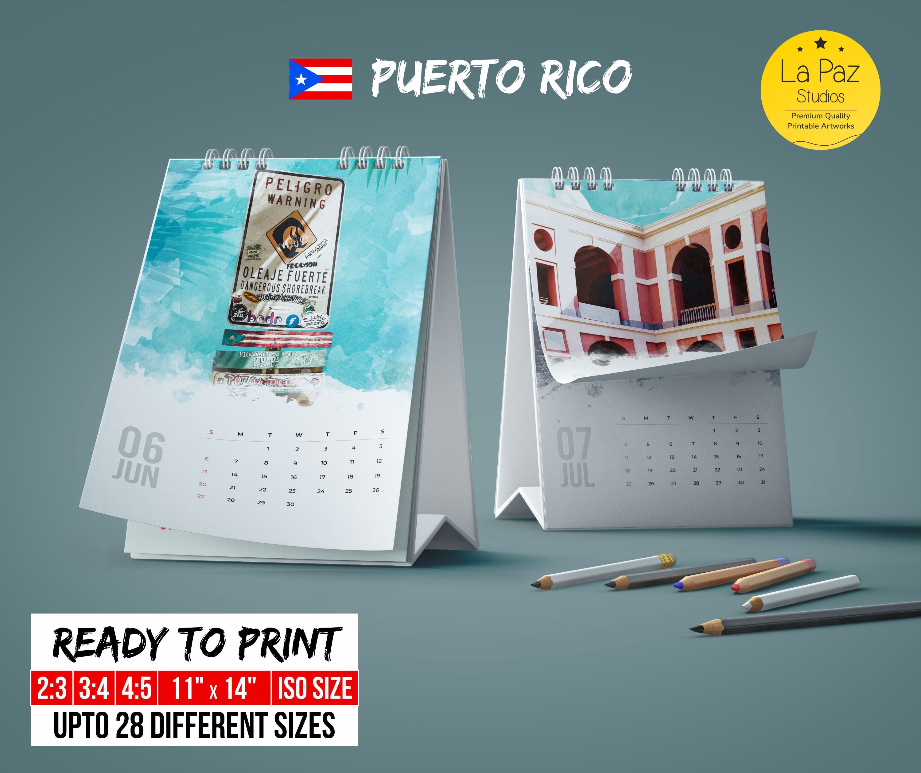 The Iconic Puerto Rico 2021 Calendar Digital Printable Etsy